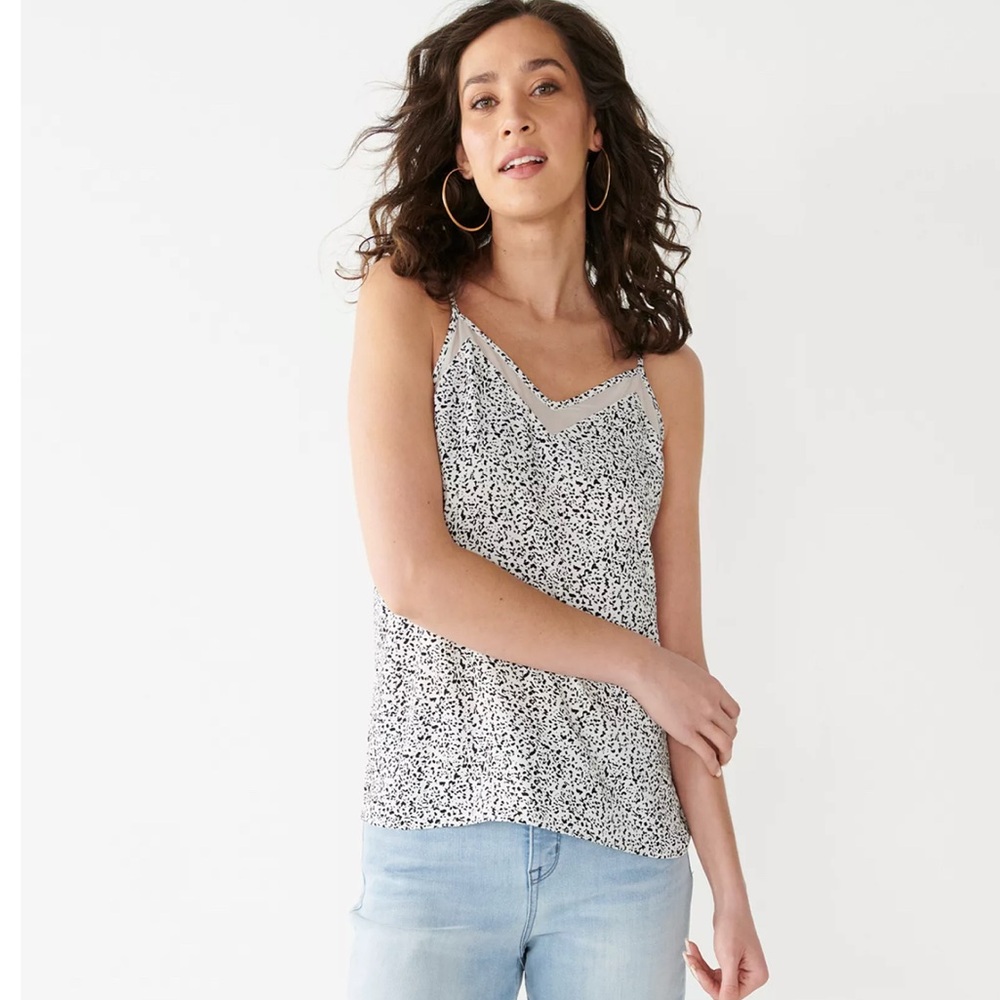 Nine West Black and White Camisole